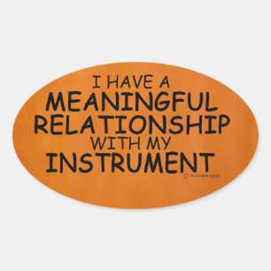 Sticker ovale de l'instrument de relation signific