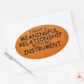 Sticker ovale de l'instrument de relation signific (Enveloppe)
