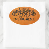 Sticker ovale de l'instrument de relation signific (Sac)