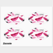 Sticker ovale de maquillage (Feuille)