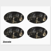 Sticker ovale de New York (Feuille)