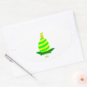 Sticker ovale de Pâques (Enveloppe)