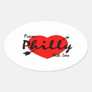 Sticker Ovale De Philly Avec Amour