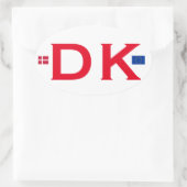 Sticker ovale de style DK Danemark (Sac)