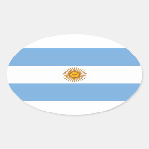 Sticker ovale de style européen Argentine*