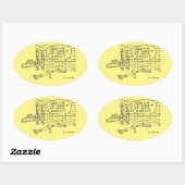 Sticker ovale de test mural (Feuille)