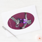 Sticker ovale de Tigre de charge (Enveloppe)