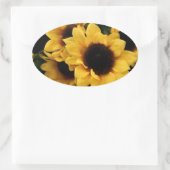 Sticker ovale de tournesol (Sac)