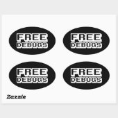 STICKER OVALE DEBUGS GRATUITS (Feuille)