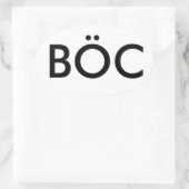 Sticker Ovale Décal de culte d'huître bleue (Sac)