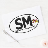 Sticker Ovale Décal du Maryland Sud (jeu de 4) (Enveloppe)