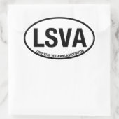 Sticker Ovale Décal ovale de voiture LSVA (4 décalques) (Sac)