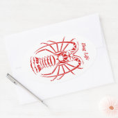 Sticker Ovale Décalque de langouste de la vie d'insecte (Enveloppe)