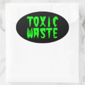 STICKER OVALE DÉCHETS TOXIQUES (Sac)
