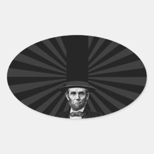 Sticker Ovale Déclaration de mode présidentielle Abraham Lincoln