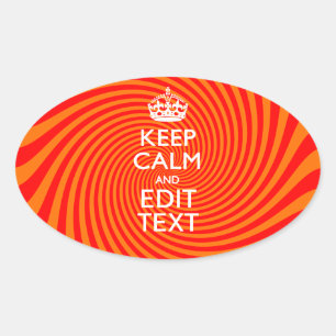 Sticker Ovale Décor Tangerine et Red Swirl pour votre Confort