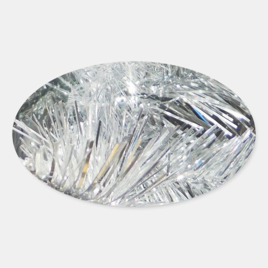 Sticker Ovale Décorations de Noël (Devant)