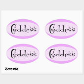 Sticker Ovale Déesse (Feuille)