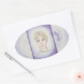 Sticker Ovale Déesse Artemis Moon (Enveloppe)