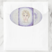 Sticker Ovale Déesse Artemis Moon (Sac)