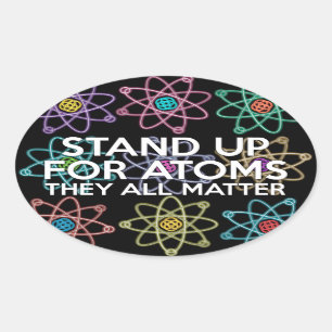 STICKER OVALE DÉFENDRE LES ATOMES