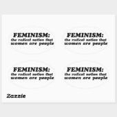 Sticker Ovale Définition du féminisme (Feuille)