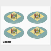 Sticker Ovale Delaware (Feuille)