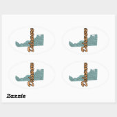 Sticker Ovale Delaware (Feuille)