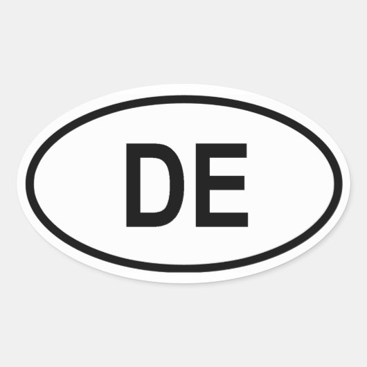 Sticker Ovale Delaware "DE" (Devant)