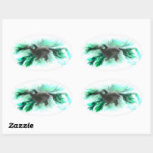 Sticker Ovale Delfinbaby (Feuille)