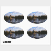 Sticker Ovale Delta d'Okavango (Feuille)