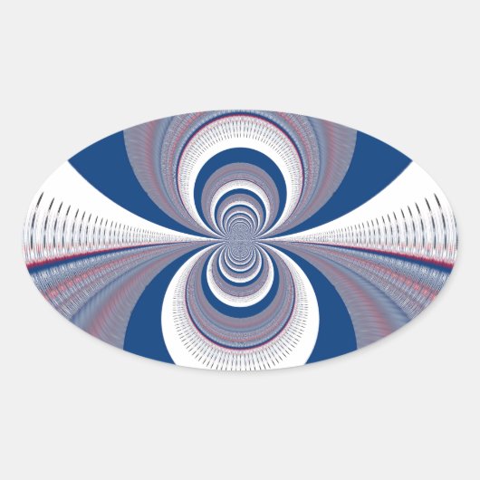 Sticker Ovale Demi bleu (Devant)