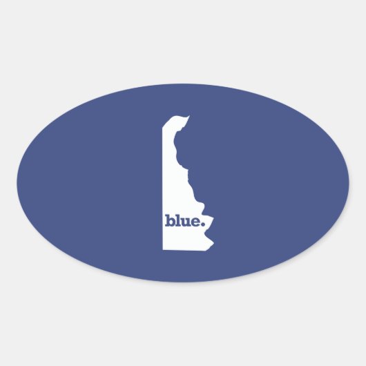 Sticker Ovale Démocrate du Delaware (Devant)