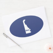 Sticker Ovale Démocrate du Delaware (Enveloppe)