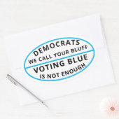 Sticker Ovale Démocrates que nous appelons ytour bluff (Enveloppe)