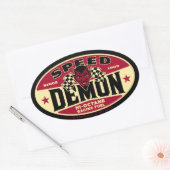 Sticker Ovale Démon de vitesse 003B (Enveloppe)