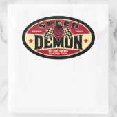 Sticker Ovale Démon de vitesse 003B (Sac)