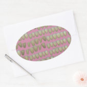 STICKER OVALE DENTISTE DENTISTES ORTHODONTIQUES BOUCHE DE DENTS  (Enveloppe)