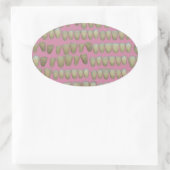 STICKER OVALE DENTISTE DENTISTES ORTHODONTIQUES BOUCHE DE DENTS  (Sac)