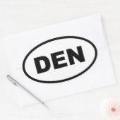 Sticker Ovale Denver DEN (Enveloppe)