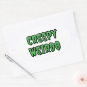 Sticker Ovale Déplaisant Weirdo (Enveloppe)