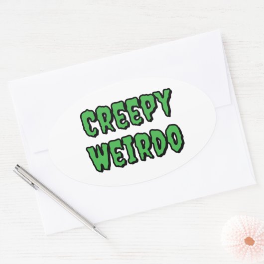 Sticker Ovale Déplaisant Weirdo (Enveloppe)