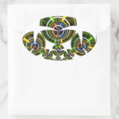 Sticker Ovale Dernier motif culturel maasaï africain (Sac)