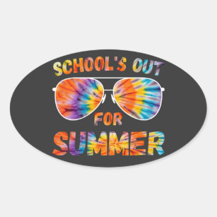 Sticker Ovale Dernière Journée D'Écoles Pour L'Été