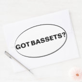 Sticker Ovale Des Bassets? Texte (Enveloppe)