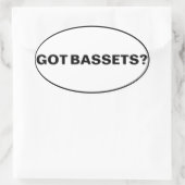 Sticker Ovale Des Bassets? Texte (Sac)