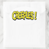 Sticker Ovale Des crétins ! (Sac)