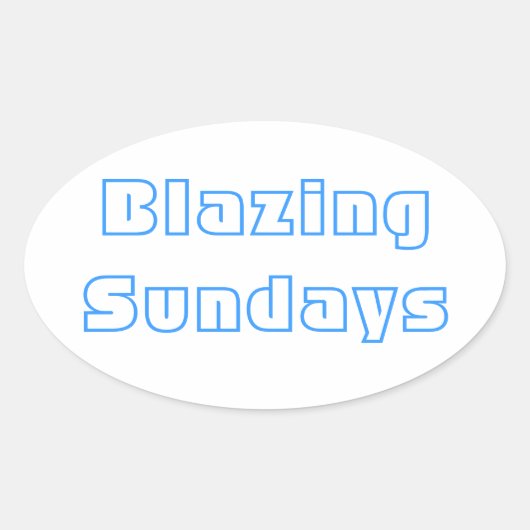 Sticker ovale des dimanches (Devant)