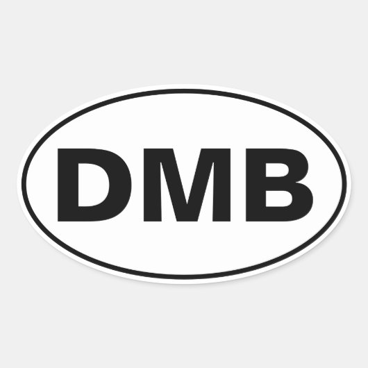 Sticker ovale des initiales DMB (Devant)