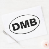 Sticker ovale des initiales DMB (Enveloppe)
